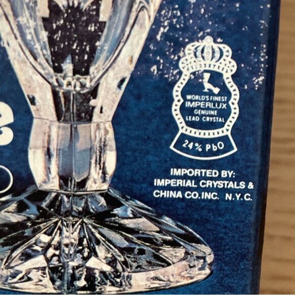 Anna Hutte Sunrise Pattern Genuine 24% Lead Crystal Vase Germany w Box 8 inch - Picture 6 of 9